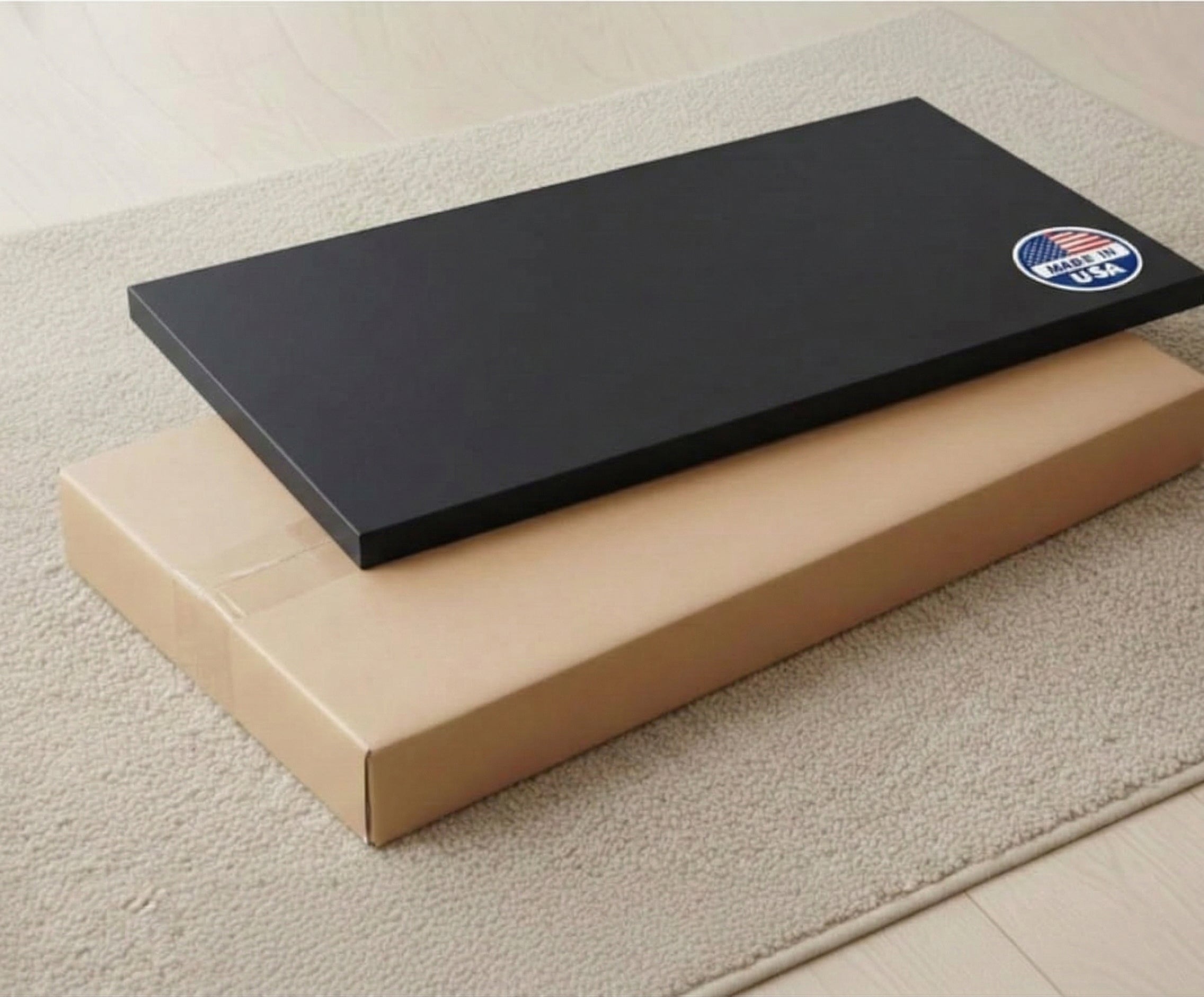 Cabinet Custom Size Shelves – Black Melamine 3/4" Panels, Cut-to-Order for Strong, Smooth, Modern Shelving. Made in USA (Copy)